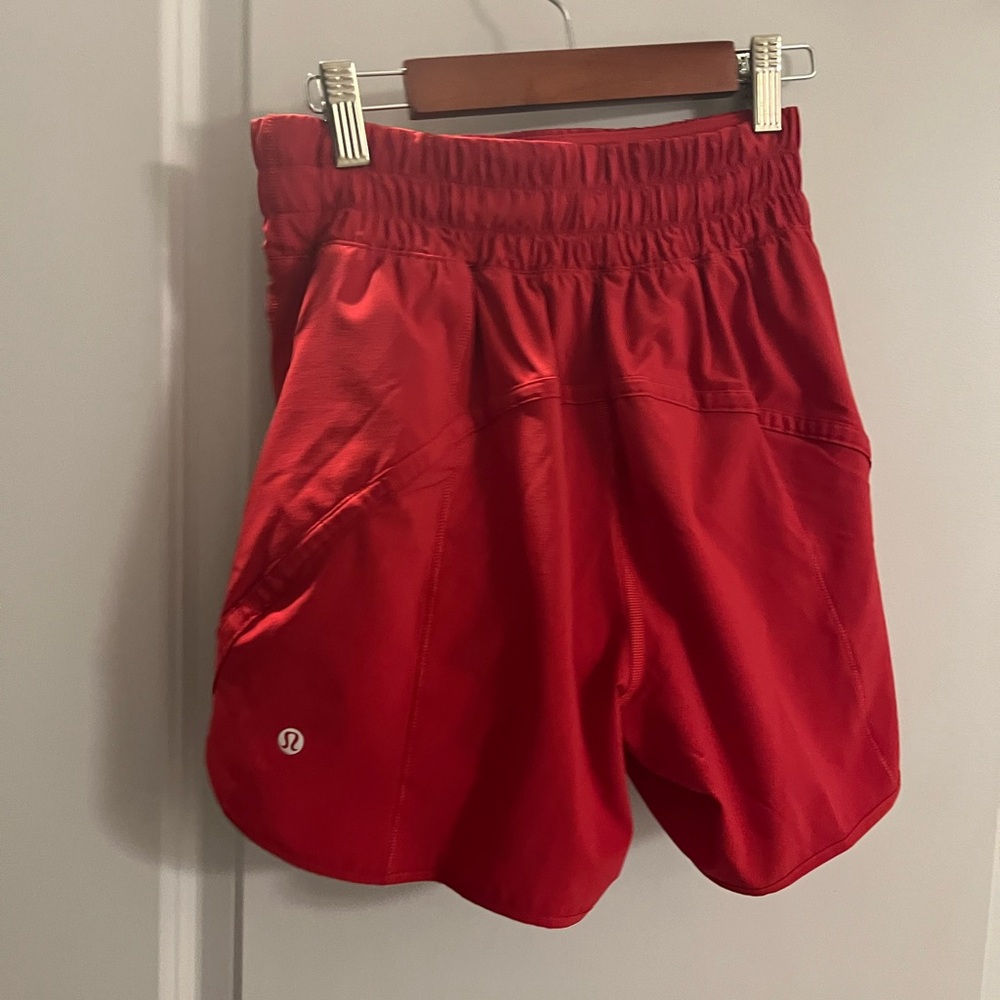 lululemon athletica Women's Red tracker 5” Athletic Shorts